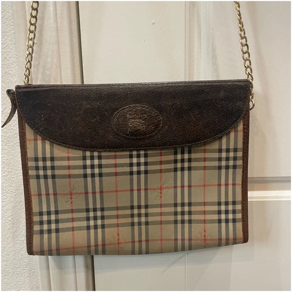 Burberry VIntage Nova Check Clutch Crossbody Shoulder Bag - Picture 8 of 12